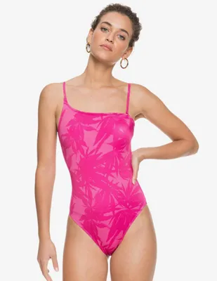 Traje de baño Roxy con compresión media floral para mujer