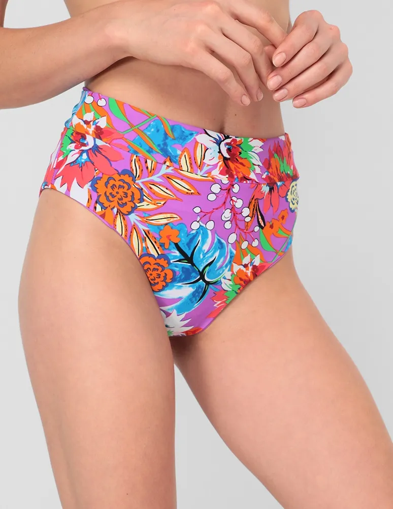 Bikini MAP floral cintura alta para mujer