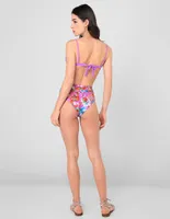 Bikini MAP floral cintura alta para mujer