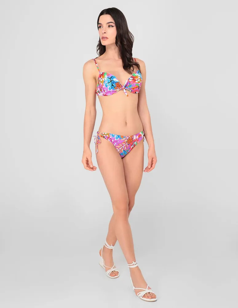 Bikini MAP floral media cintura para mujer