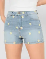 Short That's It de mezclilla floral para mujer