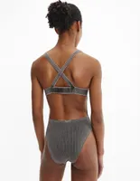 Traje de baño Calvin Klein acanalado para mujer