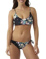 Top bikini O'Neill floral con copa removible para mujer