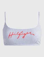 Top bikini Tommy Hilfiger a rayas para mujer