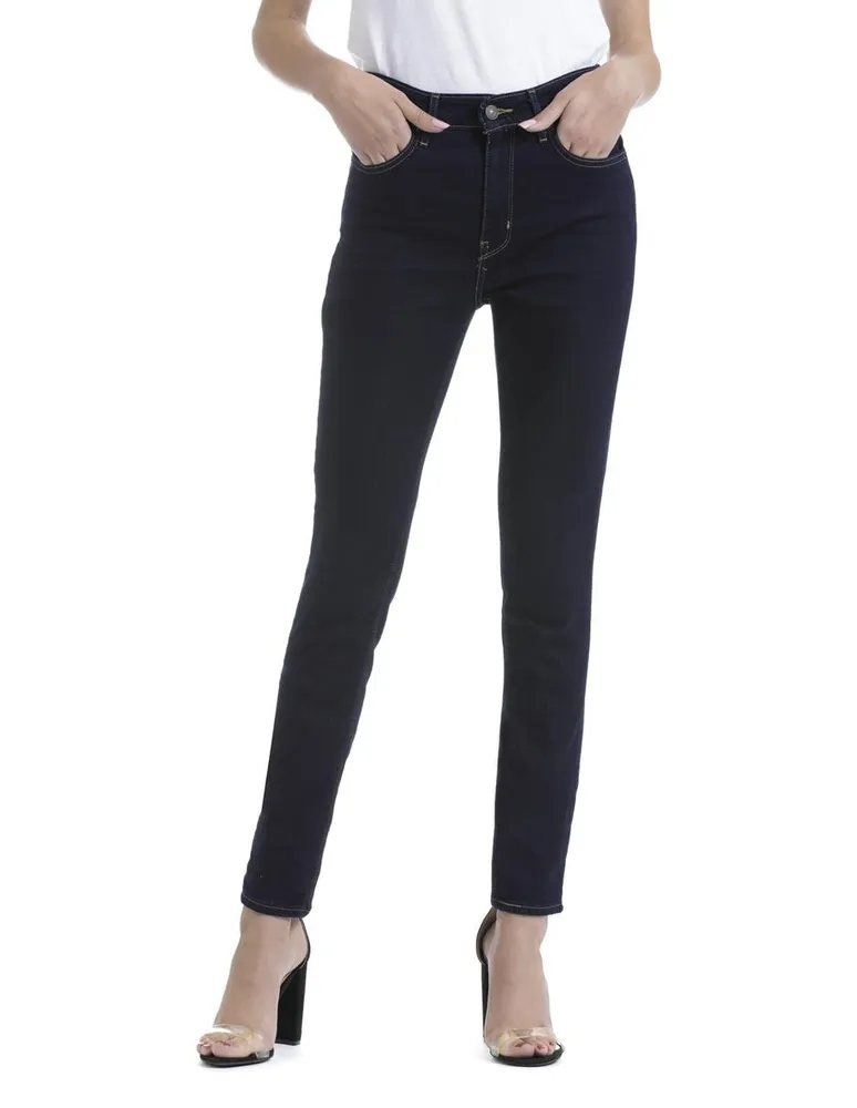 Jeans skinny Levi's lavado obscuro corte cintura alta para mujer