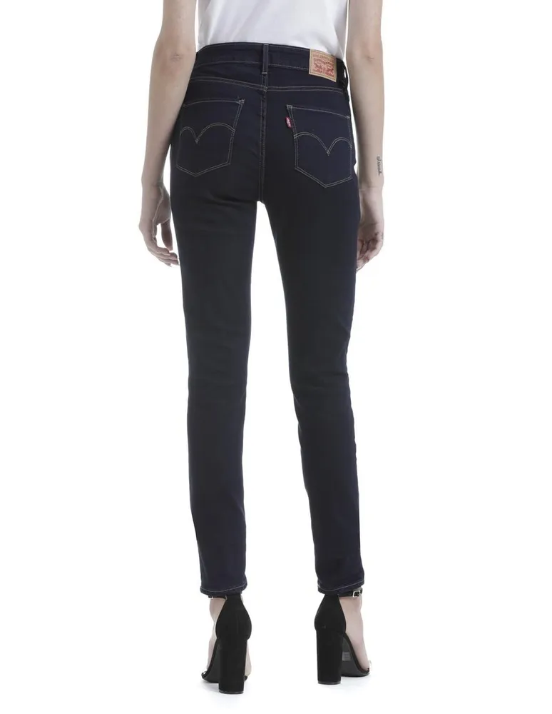 Jeans skinny Levi's lavado obscuro corte cintura alta para mujer