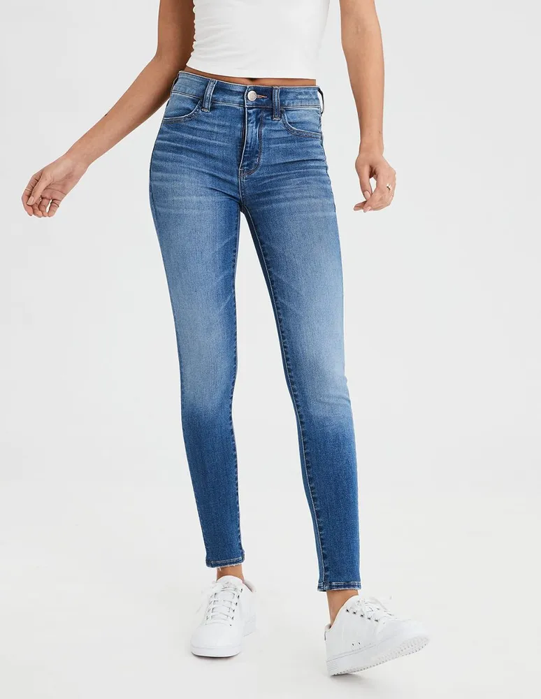 AMERICAN EAGLE Jeans skinny American Eagle deslavado corte cintura para  mujer