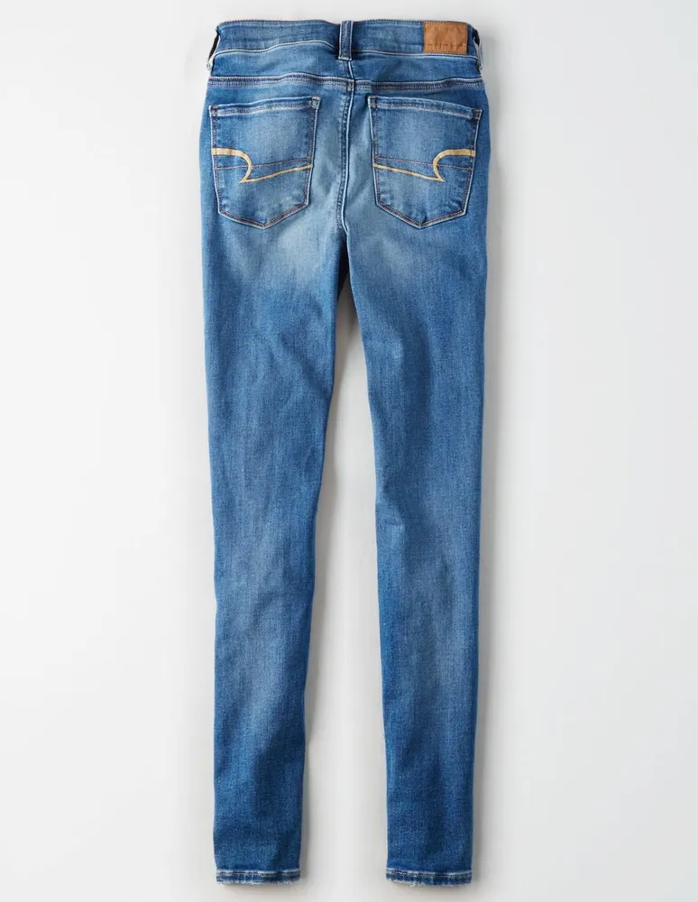 AMERICAN EAGLE Jeans skinny American Eagle deslavado corte cintura para  mujer