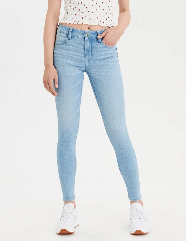 AMERICAN EAGLE Jeans skinny American Eagle lavado claro corte cintura para  mujer