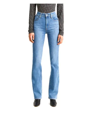 Jeans straight Levi's 725 lavado claro corte cintura alta para mujer