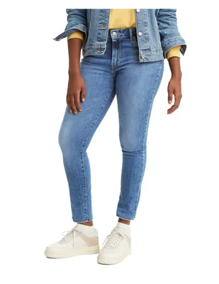 Jeans skinny Levi's 721 lavado claro corte cintura alta para mujer