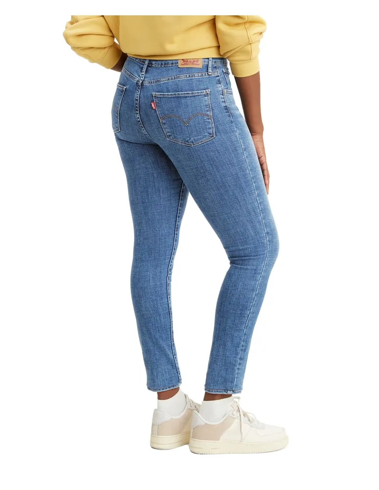 Jeans skinny Levi's 721 lavado claro corte cintura alta para mujer