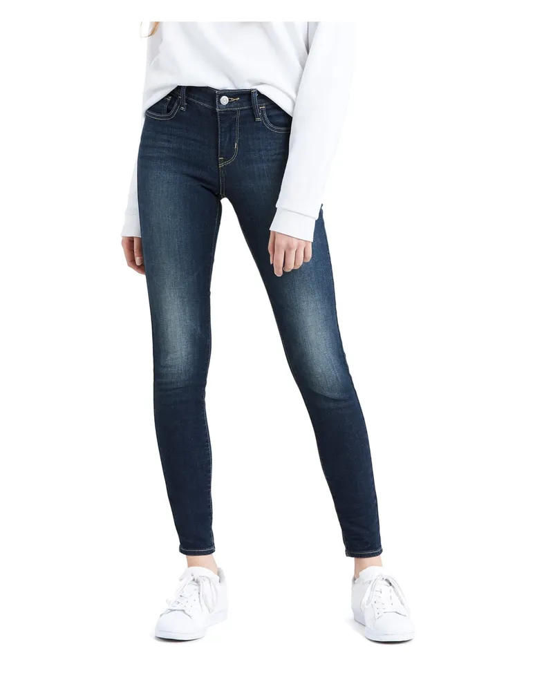 Jeans skinny Levi's lavado obscuro corte cadera para mujer