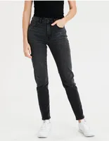 Jeans skinny American Eagle lavado obscuro corte cintura para