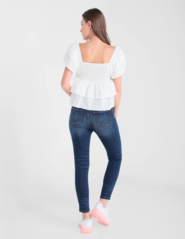 Jeans skinny That's It lavado obscuro corte cintura para mujer