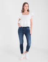 Jeans skinny That's It lavado obscuro corte cintura para mujer