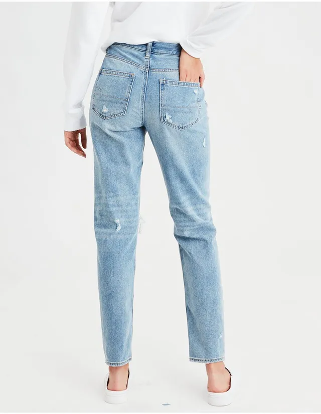 AMERICAN EAGLE Jeans mom American Eagle deslavado corte cintura para mujer