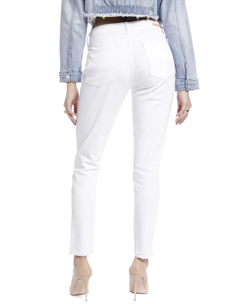 Jeans skinny Denizen lavado bitono corte cadera para mujer