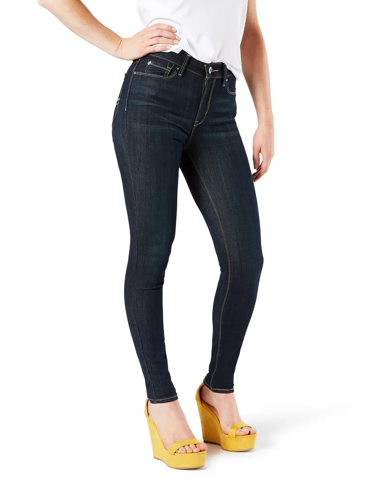 Jeans skinny Denizen lavado desgastado corte cintura alta para mujer