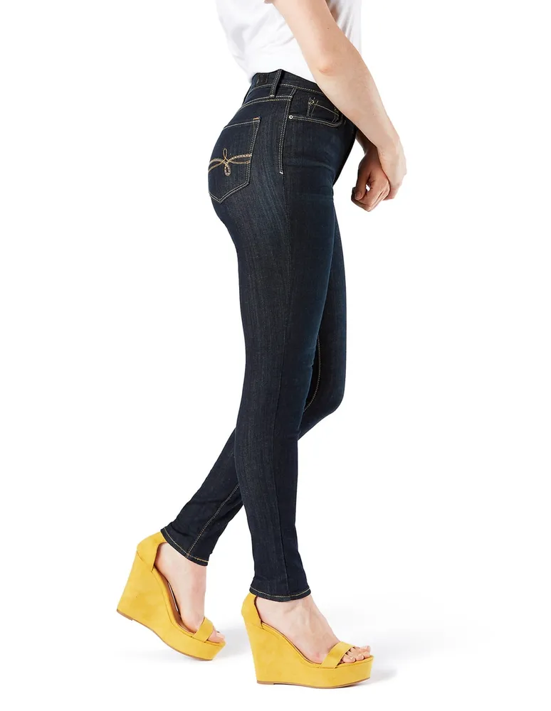 Jeans skinny Denizen lavado desgastado corte cintura alta para mujer