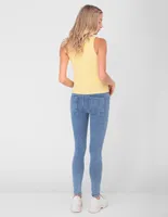 Jeans skinny Only lavado desgastado corte cintura para mujer