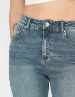 Jeans skinny That's It lavado desgastado corte cintura para mujer