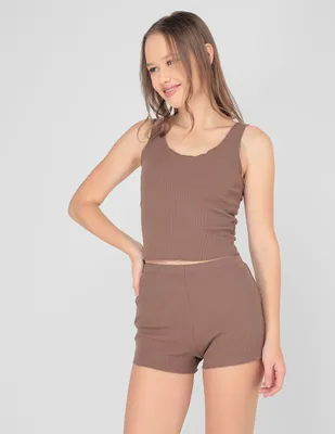 Conjunto short Coffee Bean de algodón para mujer 3 piezas