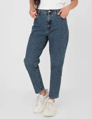 Jeans mom Denizen lavado obscuro corte cintura para mujer