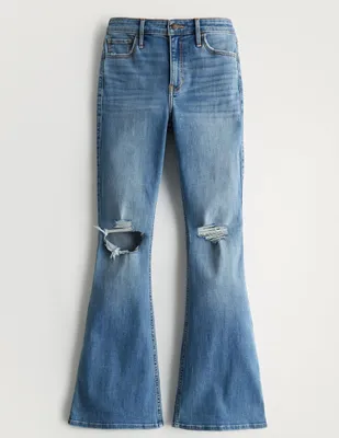 Jeans skinny Hollister deslavado corte cadera para mujer