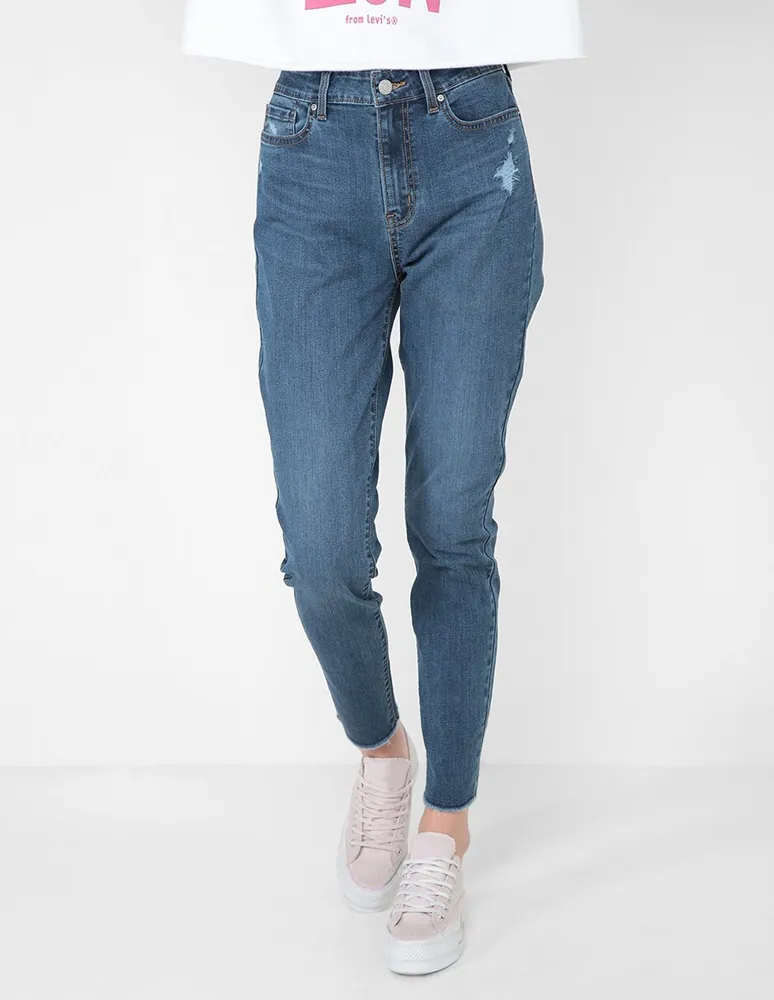 Jeans super skinny Denizen High Rise Jegging lavado destruido corte cintura alta para mujer