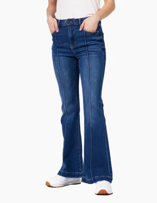 Jeans bota American Eagle lavado obscuro corte cintura alta para mujer