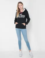 Jeans super skinny Hollister lavado claro corte cintura para mujer