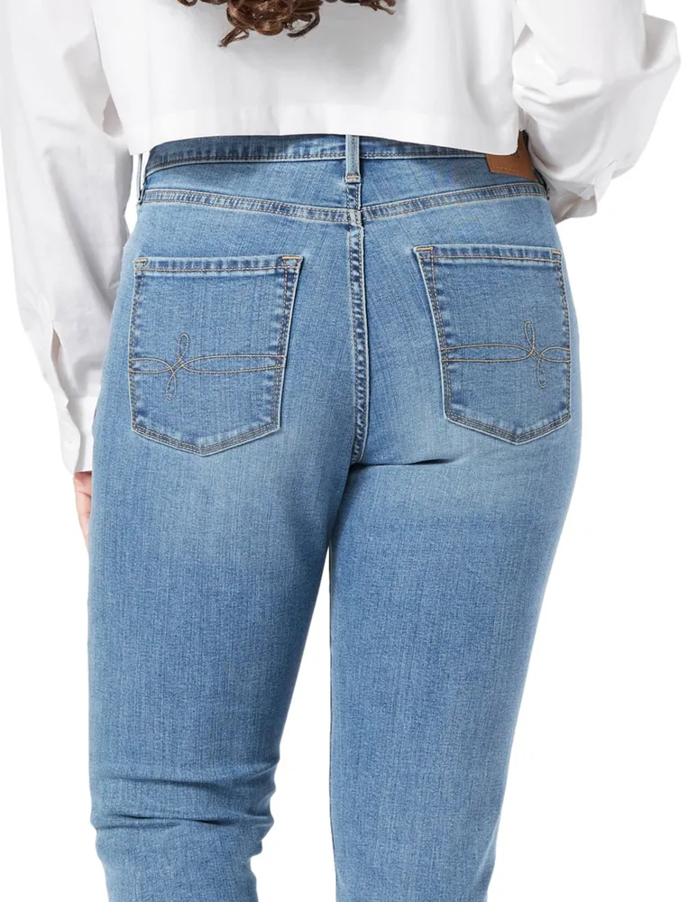 Jeans skinny Denizen lavado medio corte cintura alta para mujer