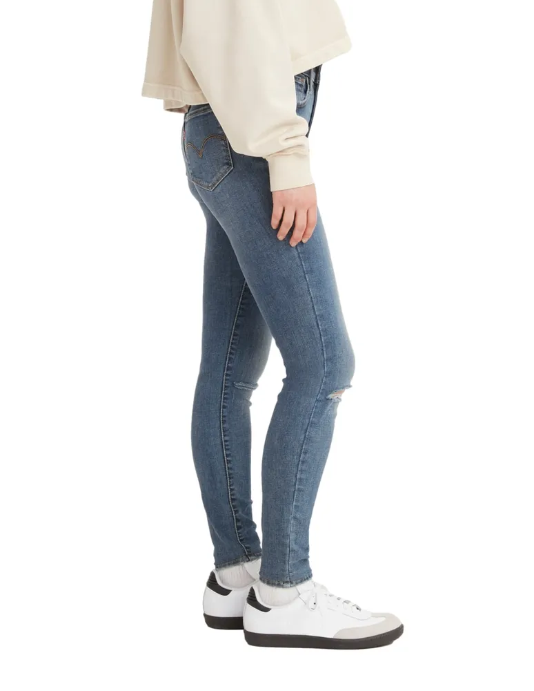 Jeans skinny Levi's 720 lavado obscuro corte cintura alta para mujer