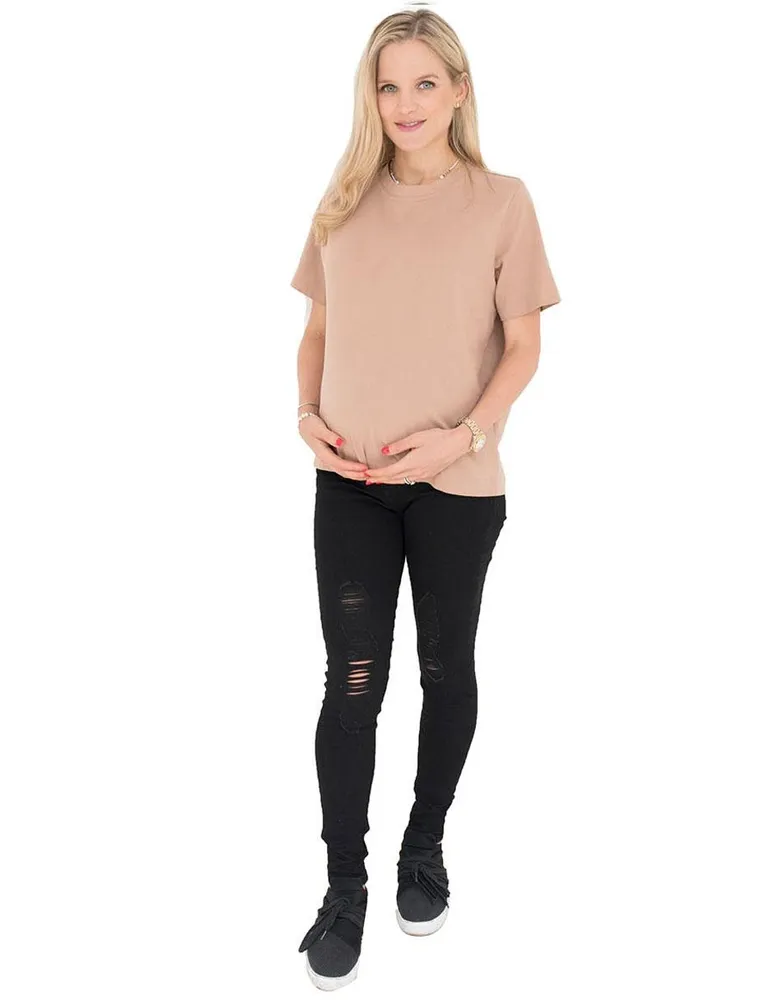 Jeans skinny MÜM lavado obscuro corte cadera para mujer