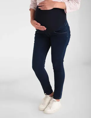 Jeans skinny One To Nine lavado obscuro corte cintura alta para mujer