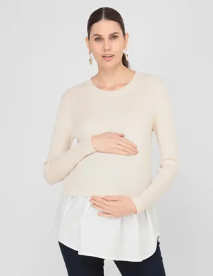 Blusa de maternidad casual One to Nine manga larga para mujer