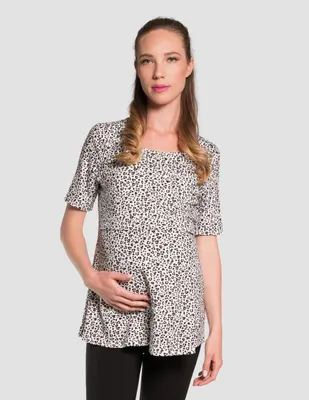 Blusa casual de maternidad INK manga corta para mujer