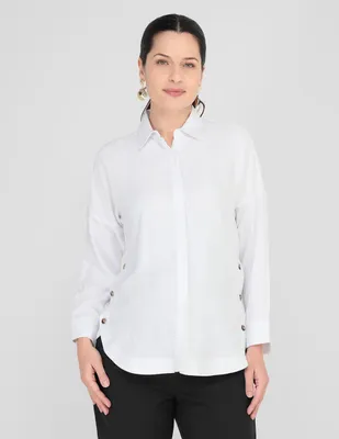 Blusa camisera Expecting Essentials manga larga para mujer