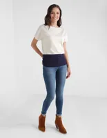 Jeans skinny Studio F lavado claro corte cadera para mujer