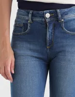 Jeans skinny Studio F lavado claro corte cadera para mujer