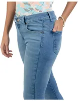 Jeans skinny Supply lavado bitono corte cintura para mujer