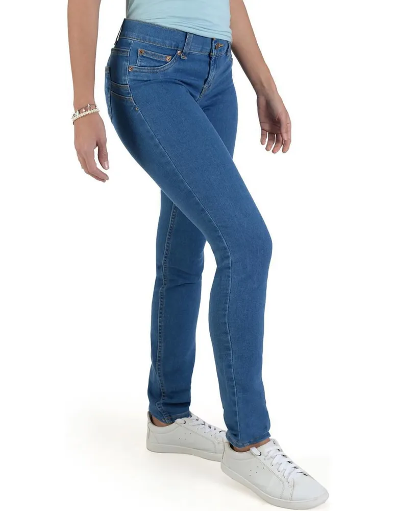 Jeans skinny Supply deslavado corte cintura para mujer