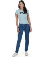 Jeans skinny Supply deslavado corte cintura para mujer