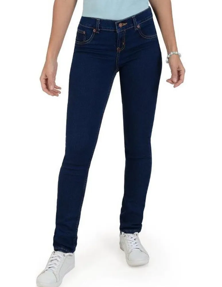 Jeans skinny Supply deslavado corte cintura para mujer