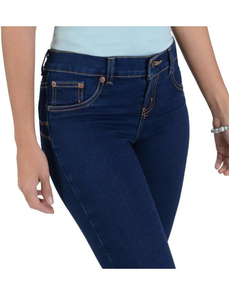 Jeans skinny Supply deslavado corte cintura para mujer