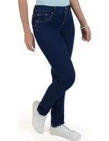 Jeans skinny Supply deslavado corte cintura para mujer