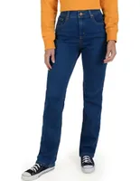 Jeans slim Supply deslavado corte cintura para mujer