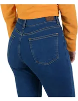 Jeans slim Supply deslavado corte cintura para mujer