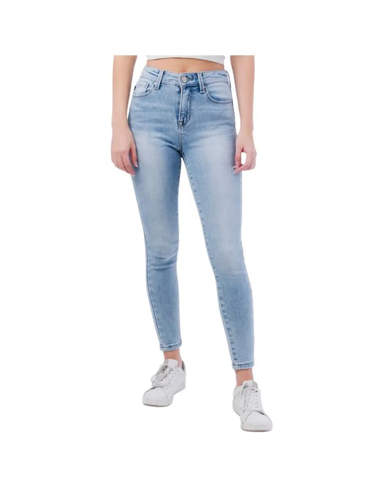 Jeans skinny Balam lavado claro corte cintura para mujer